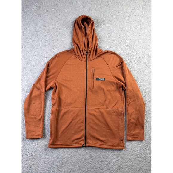 Coalatree Other - Coalatree The Baseline Midlayer Hoodie Orange Full Zip Waffle Knit Fleece Mens S